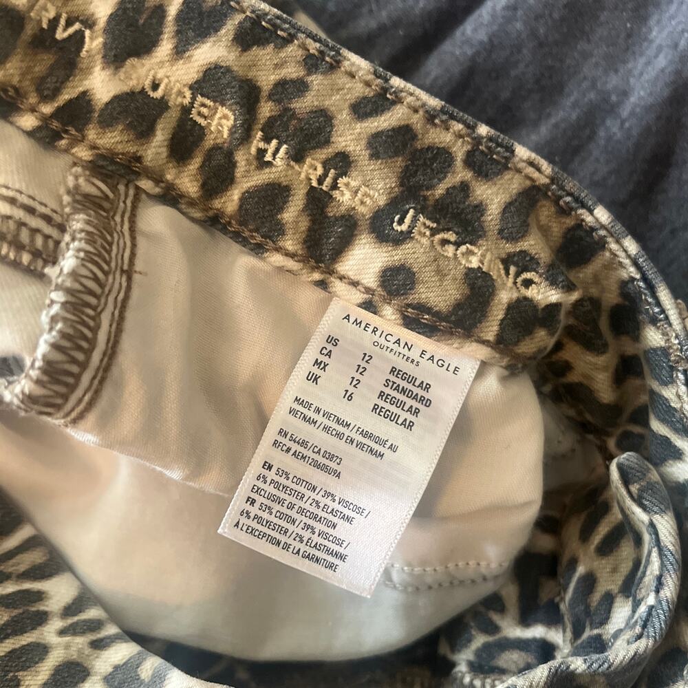 American Eagle Outfitters | Cheetah Print High Rise Stretch Skinny Jeggings | 12 - Picture 7 of 8